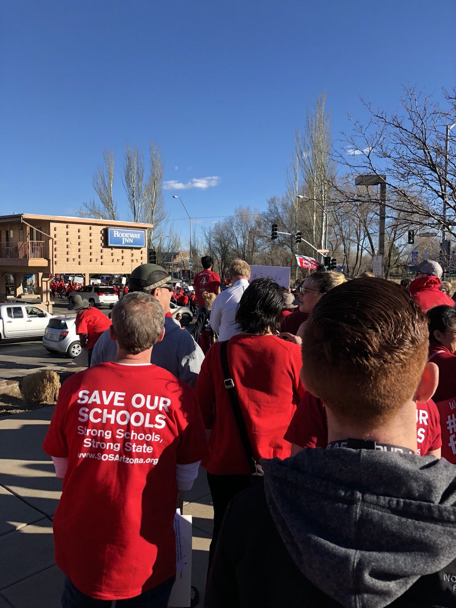 Proud to march and support #REDForED. #AZschools and #AZteachers #underfunded #underappreciated
