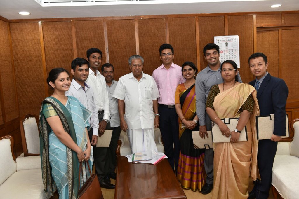 gokulvk's tweet photo. IFS OTs were fortunate to meet the CM of Kerala. Special thanks to Dr. Beena IAS &amp; IMG for the well organised training. https://t.co/OSLeLyUCJu