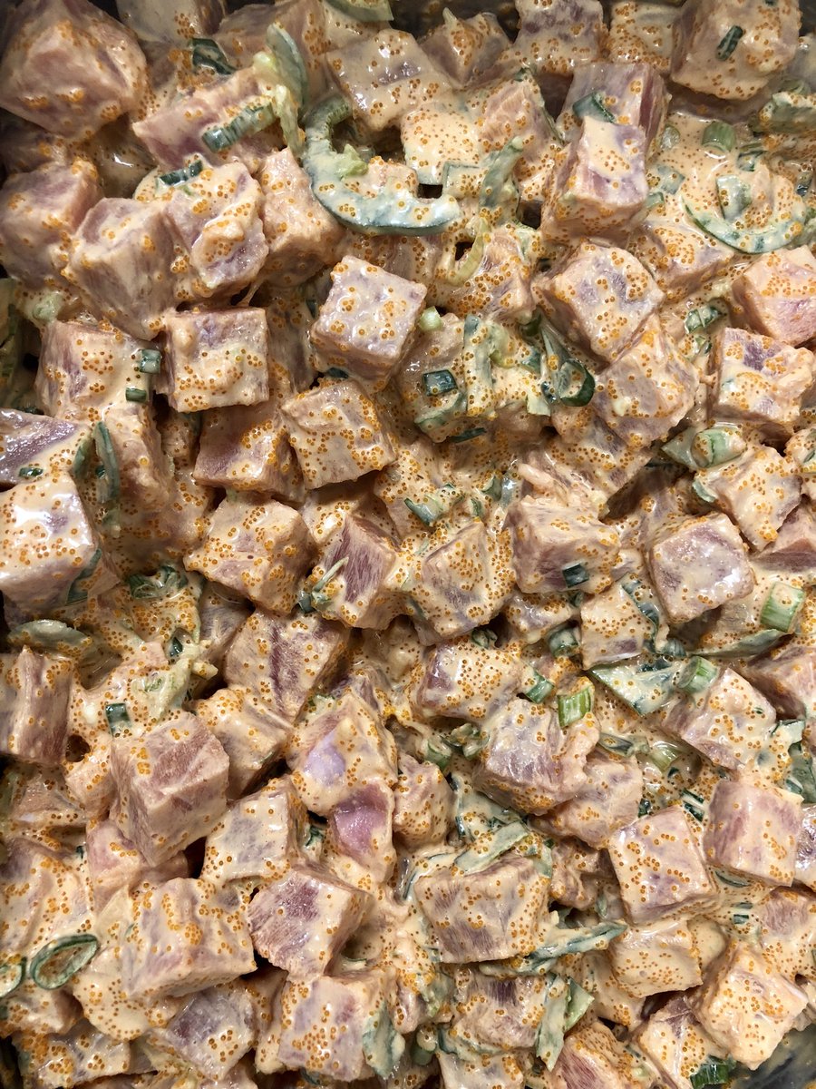 slicepokebar's tweet image. SPICY MAYO TUNA MIX