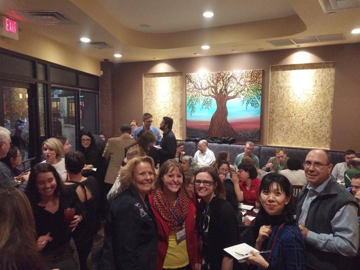 ctltisu's tweet image. Great group at the CTLT, MSU, Towson Reception at SITE!!! #SITEconf #msuepet #towsonISTC
