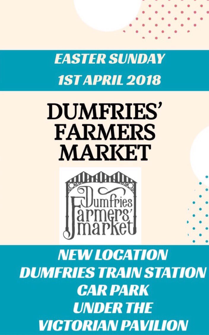 Not long to the  #DumfriesFarmersMarket now being at #Dumfries #TrainStation -a great new #location - we are looking forward to seeing you all along with other #local #producers -every 1st #Sunday #monthly- 1st one this #EasterSunday #DG #dumfriesandgalloway #EasterWeekend