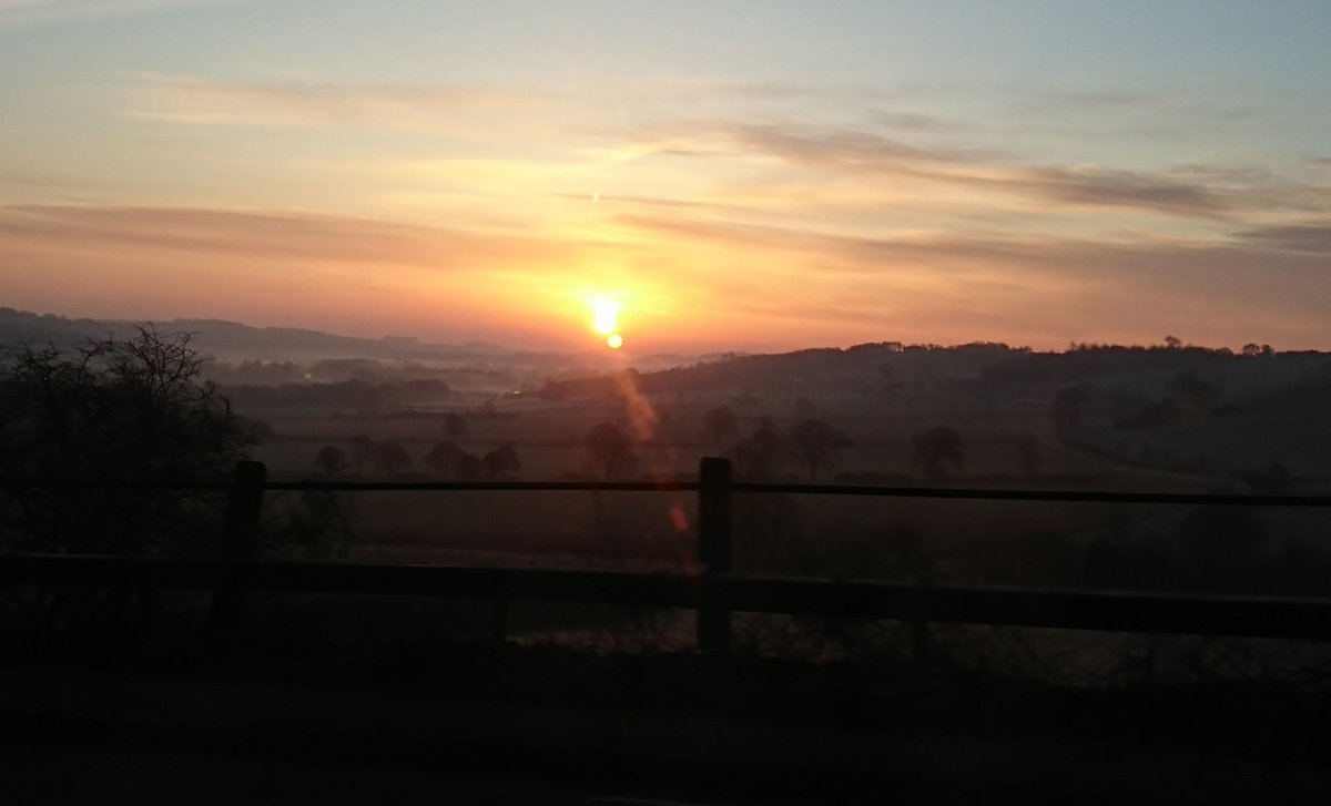 Sunrise over #the36 at Harewood this morning! 🌄 #shareyourviews #Yorkshire