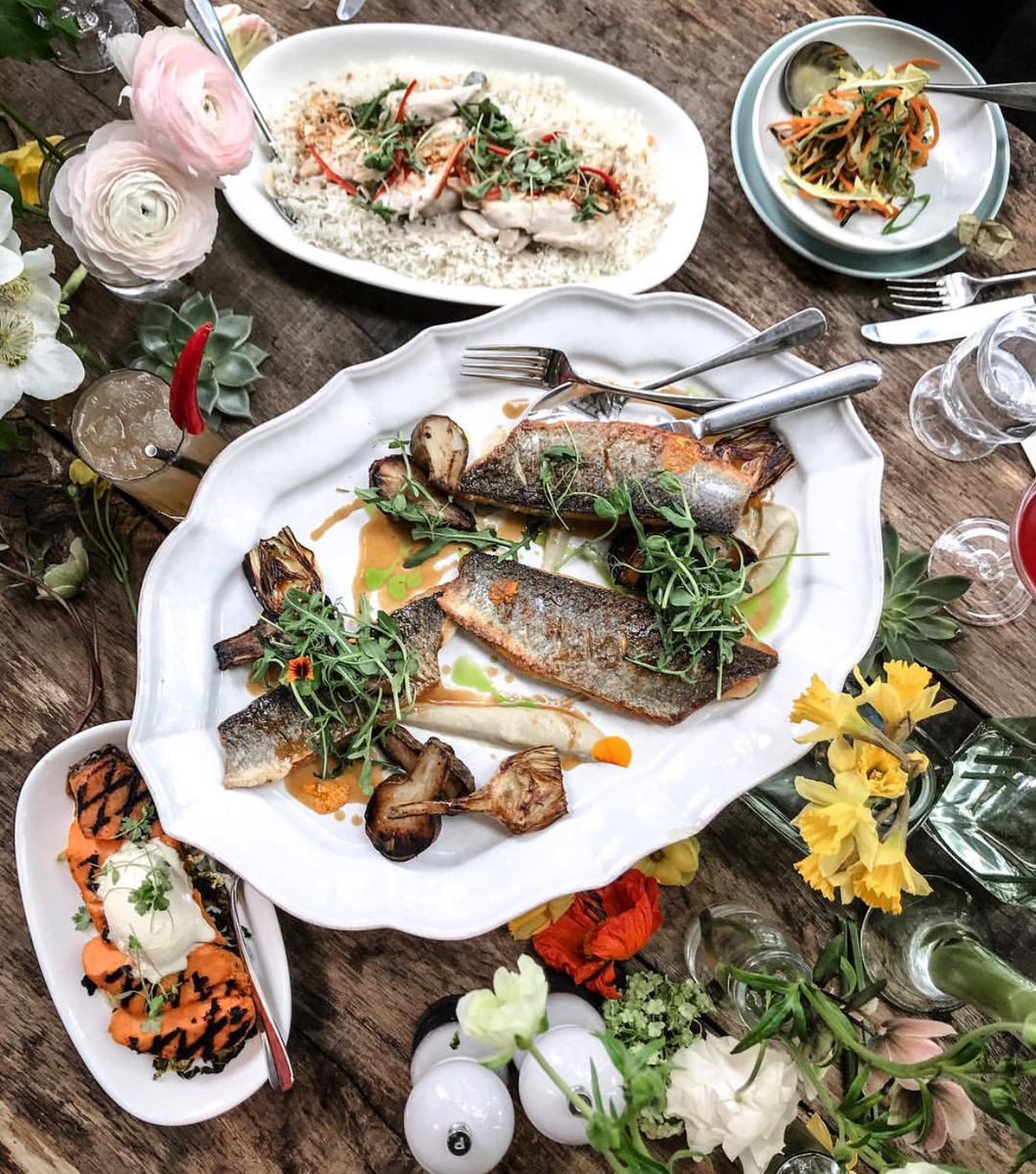 All of our beautiful dishes, for an #easter #spring feast 👌🏼 expertly captured by #prettycitylondon  #prettycitylondon with #flowers designed by Wild Things Flowers #railhousecafe #victoria #novafood
