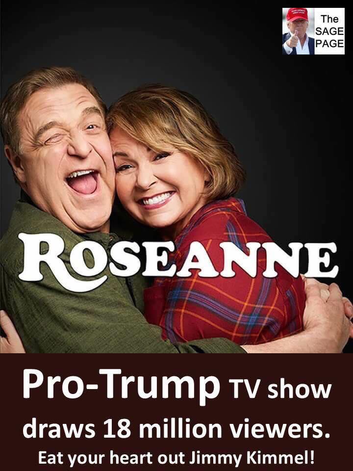 BoneCollector29's tweet photo. @JimmyKimmelLive  @RoseanneOnABC @ofctimallen And now ratings on trampolines.....#Roseanne ratings #Roseanne #Trump #Trump2020 #BringBackLastManStanding https://t.co/2uxQgV0Dps