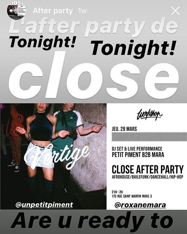VertigeF's tweet photo. Ce soir! After de Close . On vous attends nombreux!!!! @workshopparis avec @roxanemara b2b @unpetitpiment . Live perf! Flash tattoos avec @touslesjours_paris . Hosted by @7seven_sisters_ @vertige_falls -
-
-
-
-
#vertigefalls #vertige #falls #photography #film #filmphotograp… https://t.co/TLBA4JFn7J
