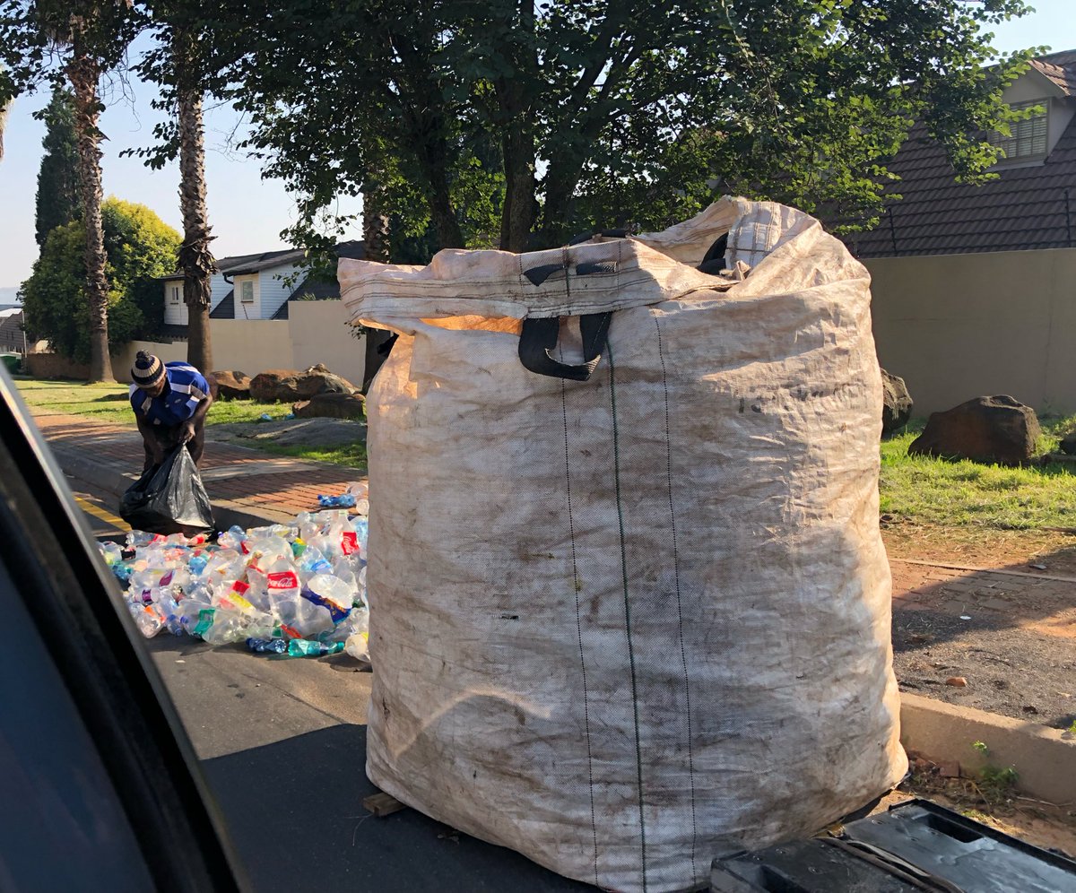 As irritated as people get with informal recyclers they are doing more than most citizens in the city to clean up and make the recycling system work ♻️ <a href="/missearth_sa/">Miss Earth South Africa</a> <a href="/CleanerJoburg/">Pikitup</a> #Aresebetseng <a href="/ChangeAgentSA/">CATHERINE CONSTANTINIDES</a> <a href="/HermanMashaba/">Herman Mashaba</a> <a href="/NicoDeJager64/">Nico De Jager</a>