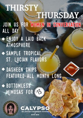 Thirsty Thursday at @CalypsoAVL
Check our menu here- calypsoasheville.com
#foodie #food #ilovefood #eat #dinner #lunch #brunch #island #cocktails #thirstythursday #thursdayplans #mimosas #calypso #womeninconversation