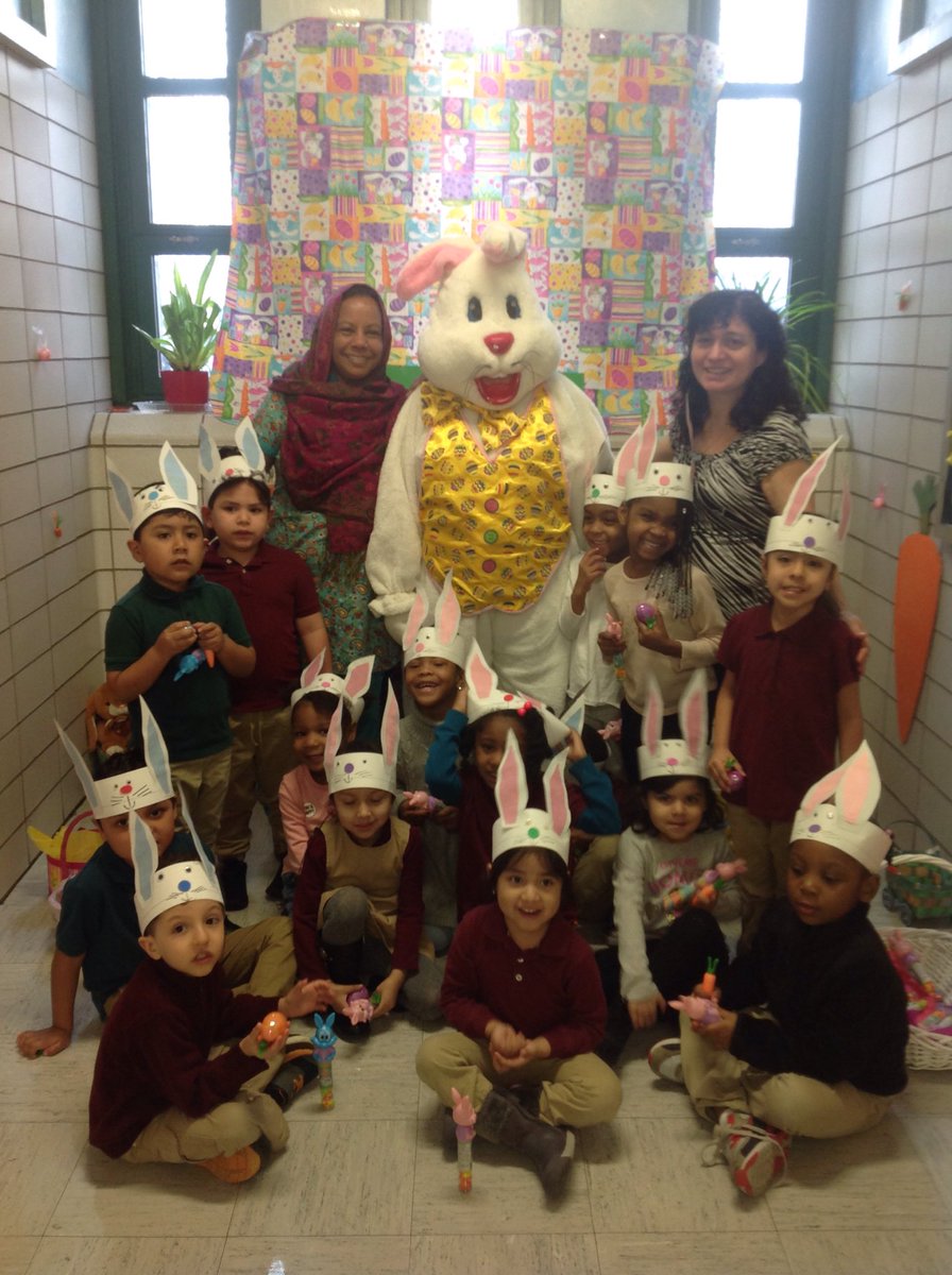 Pre K 121 meets the Easter Bunny#ps76