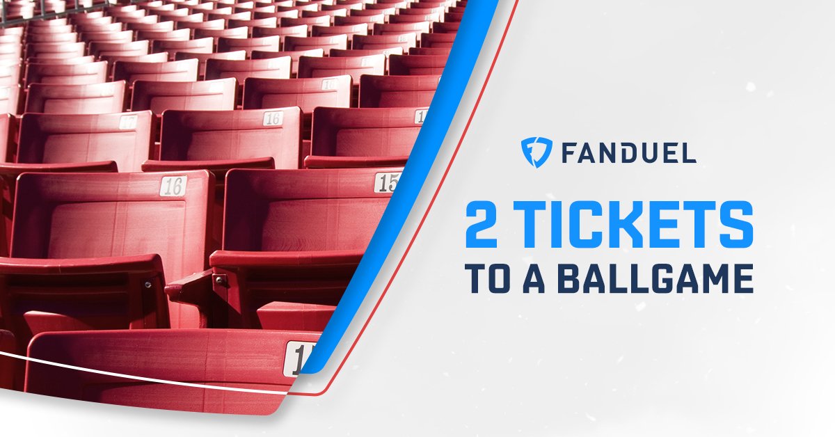 FanDuel's tweet photo. We want to send you and a friend to a ballgame.

1. RT this post
2. TAG a friend

Winner gets 2 FREE tix to an @MLB game (selected at 5pm ET) https://t.co/BqgxUsSo8p