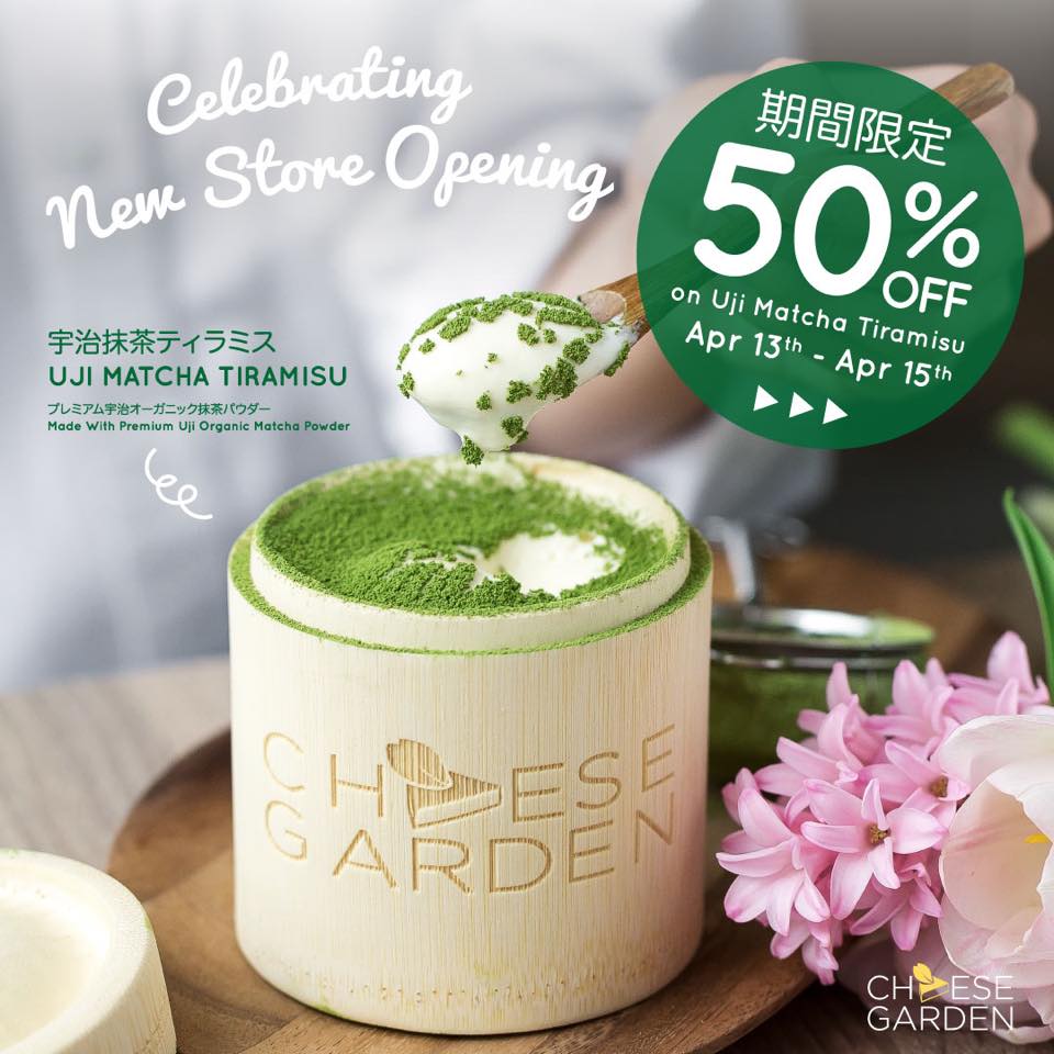 New Pacific Mall store opening on April 13! 
‼️To celebrate this special moment, 50% off on Uji Matcha Tiramisu 3 days ONLY‼️*April 13/14/15th, 2pm
*Limited supply: 100 per day (1 Tiramisu per person) 
*Exclusive promotion for new store only. (B58-4300 Steeles Ave E Markham)