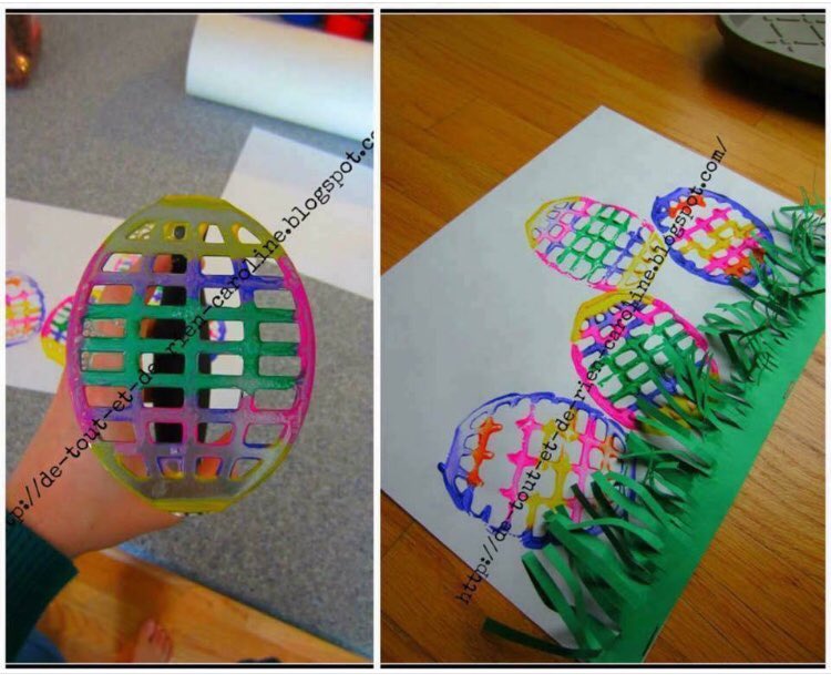 Such a creative way to make Easter eggs!! #ACUEdu_p #eastereggs #potatomasher