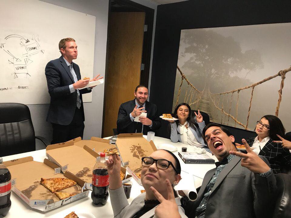 CatalystconsInc's tweet photo. We heard there was #pizza. Our tummy even smiles when there is pizza. #pizzaparty #CatalystConsultantsInc https://t.co/wlDDSqry5z