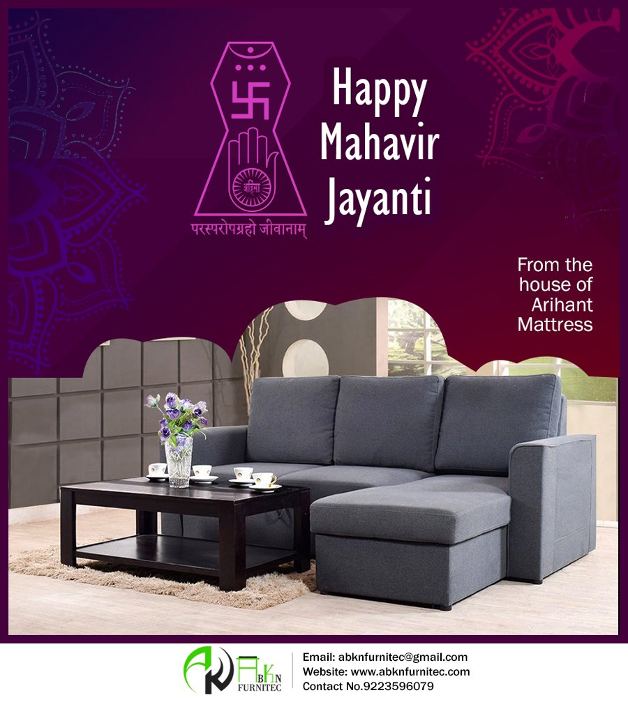ABKN_Furnitec's tweet photo. #MahaveerJayanti #mahaveerswami #महावीर_जयंती #Arihant #mattress #fromthehouseofArihantMattress #ABKN #Furnitec #Furniture #Furniturebuying #homedecor #mattressmanufacturer #Onlinemattresstobuy https://t.co/vWF6XGHbyB