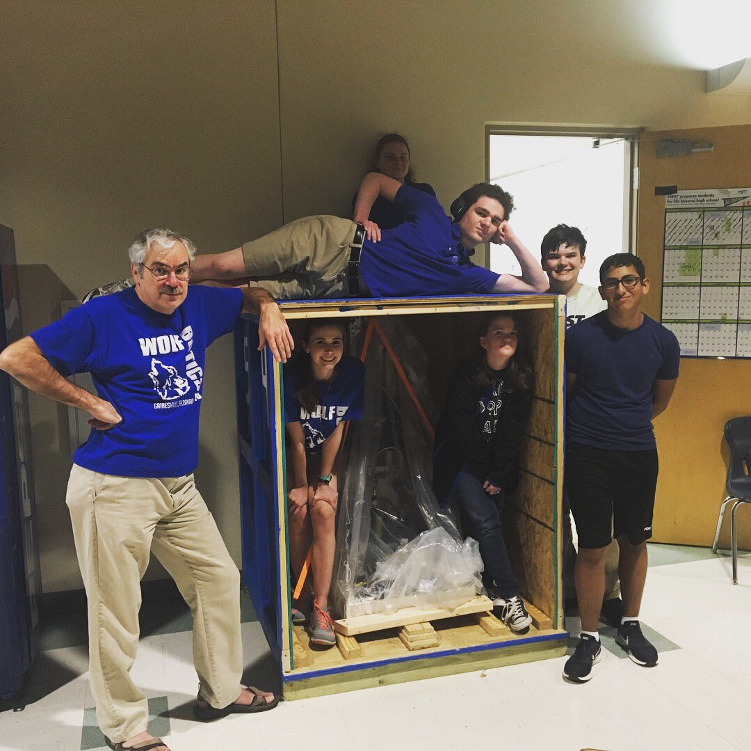 WolfBotics's tweet photo. As of today, Blue is officially headed to Houston, TX! Now it’s time to finish prepping for Worlds! #FIRSTPowerUp #Houstonbound https://t.co/XOhRKMMjPc