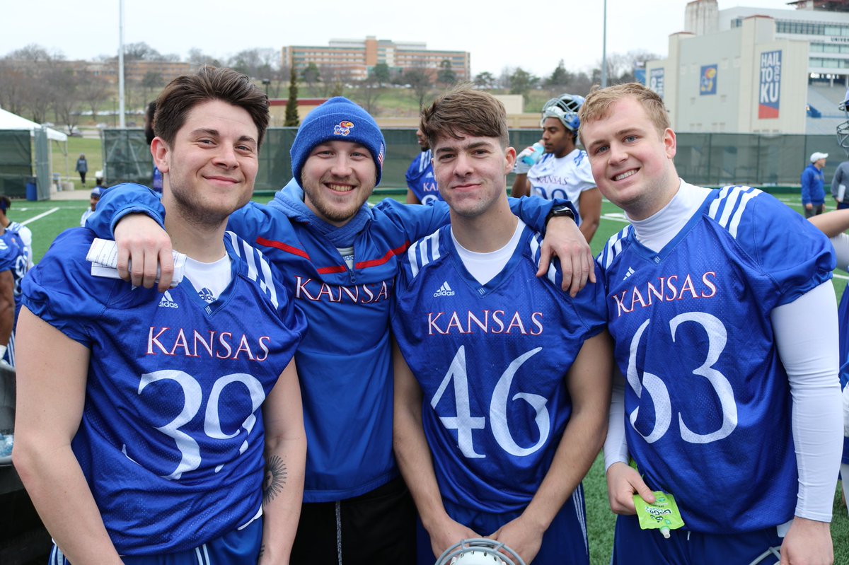 CoachBAllen's tweet photo. Look At That Excitement For The First Day of Spring Ball #SpringPractice1 #RockChalk https://t.co/miWughj1zN