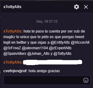 Leonelvlc's tweet photo. 100% legit @alexman1104 y @TottyAlts. y @MagikzOfficial 

muchas gracias @TottyAlts https://t.co/JpG7LOkVRq