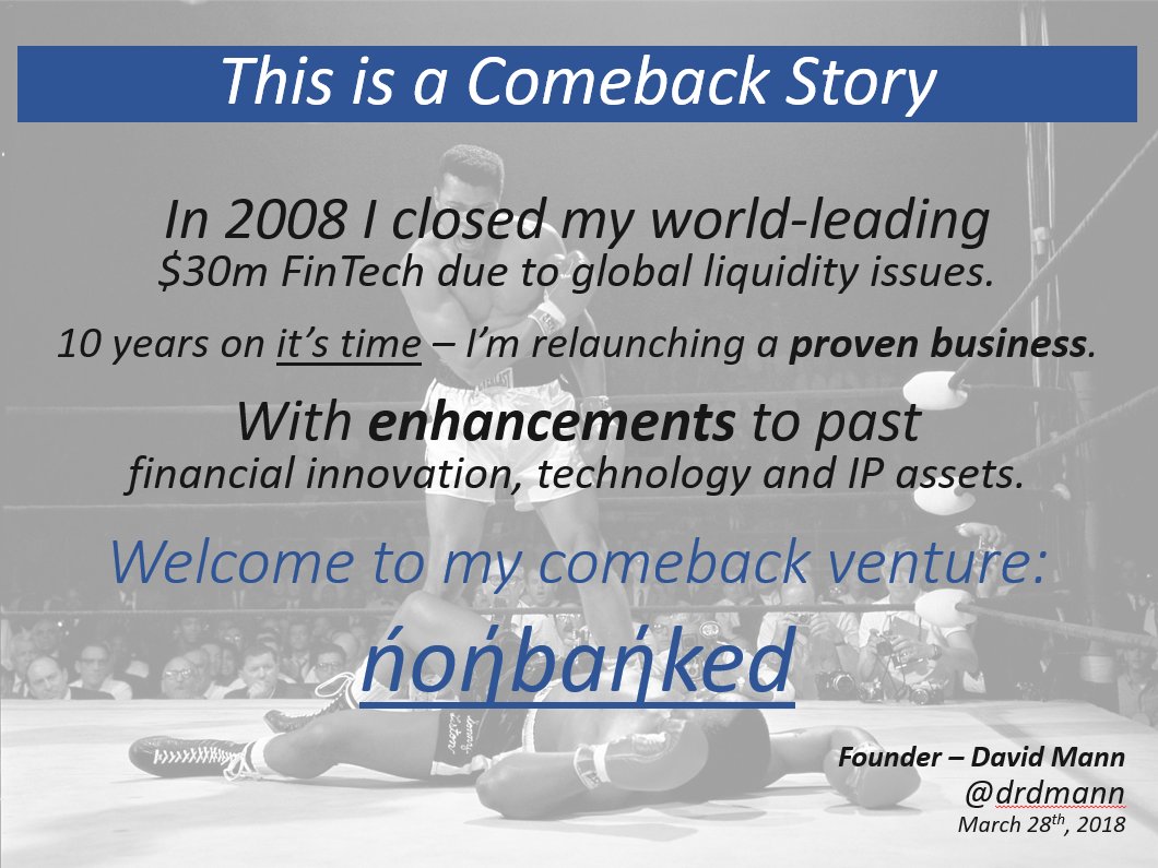 drdmann's tweet image. #investors #angels #vc&apos;s If we haven&apos;t talked recently, I have two awesome #ventures currently up for #investment #funding. Both #global #FinTechs with unique #BigData opportunities. One is mine. A #Tech #business in pipeline too. PM me or email me via LinkedIn to discuss. 😎