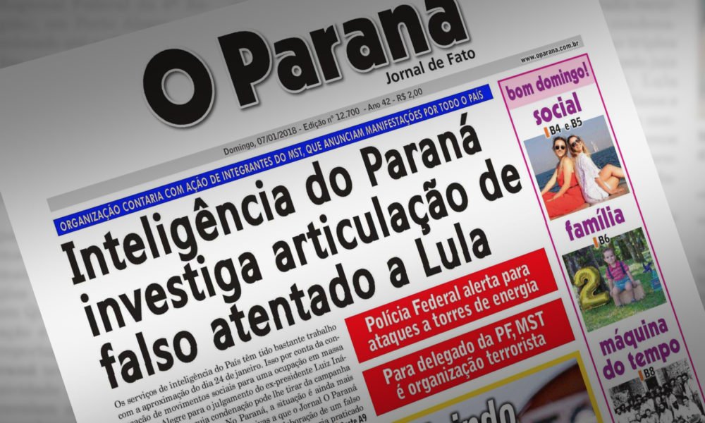 Jornal paranaense denunciou falso atentado contra Lula em janeiro dlvr.it/QMkV5r
