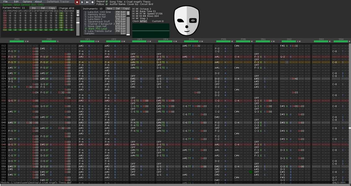 CircuitBird's tweet image. #Deflemask #chiptune #Sega #MegaDrive #Genesis #MusicTracker