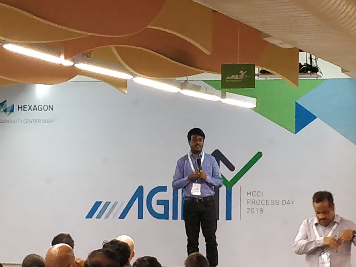 HexagonRnDIndia's tweet photo. The keynote speaker Ramesh Manickavel on 'Value' in the process we follow in business #HCCIProcessDay https://t.co/ZDdONAnHkj