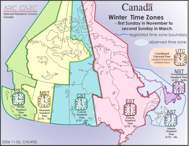 Cat Van Zyl On Twitter Canada Has 6 Time Zones The Most Unique