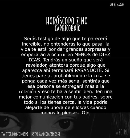 C A P R I C O R N I O 🔥🔥 
#HZ #HoróscopoZino
