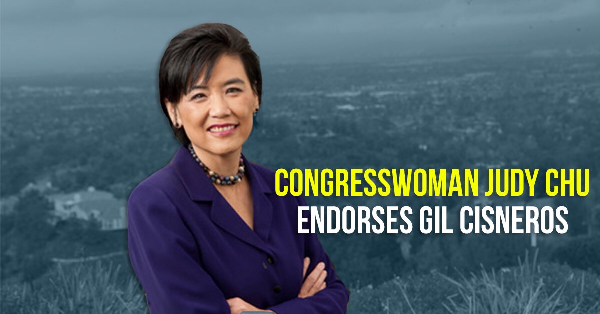 gilsonthehill's tweet photo. So honored to have @RepJudyChu support!  #CA39 https://t.co/kRESsdN1NZ