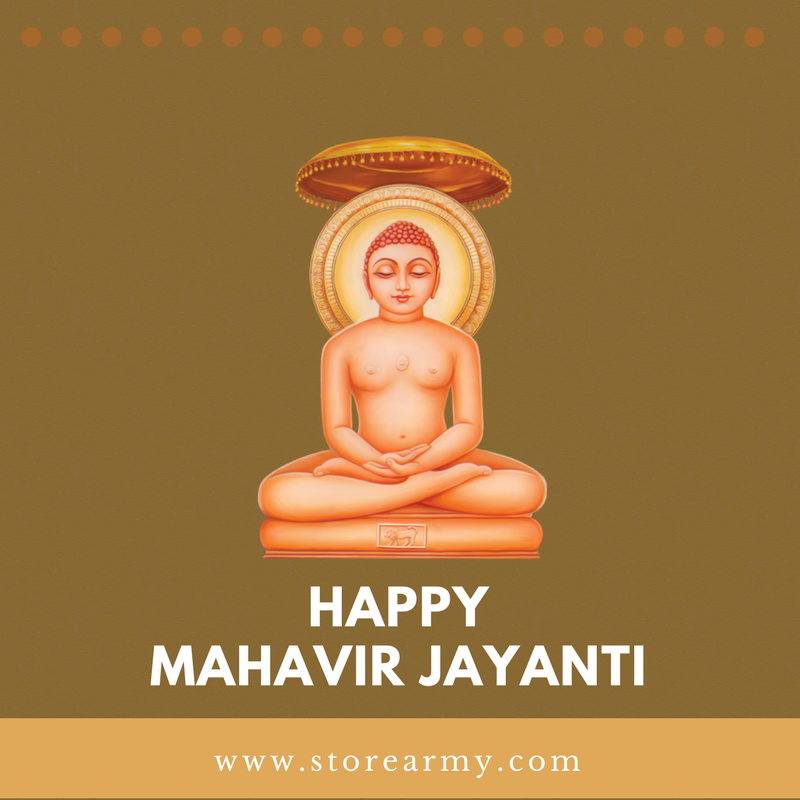 StorearmyIN's tweet photo. Storearmy Wishing You All on the auspicious occasion of Mahavir Jayanti!
#MahavirJayanti  #LordMahavir  #भगवानमहावीरजयंती  #storearmy https://t.co/xWXROtV076