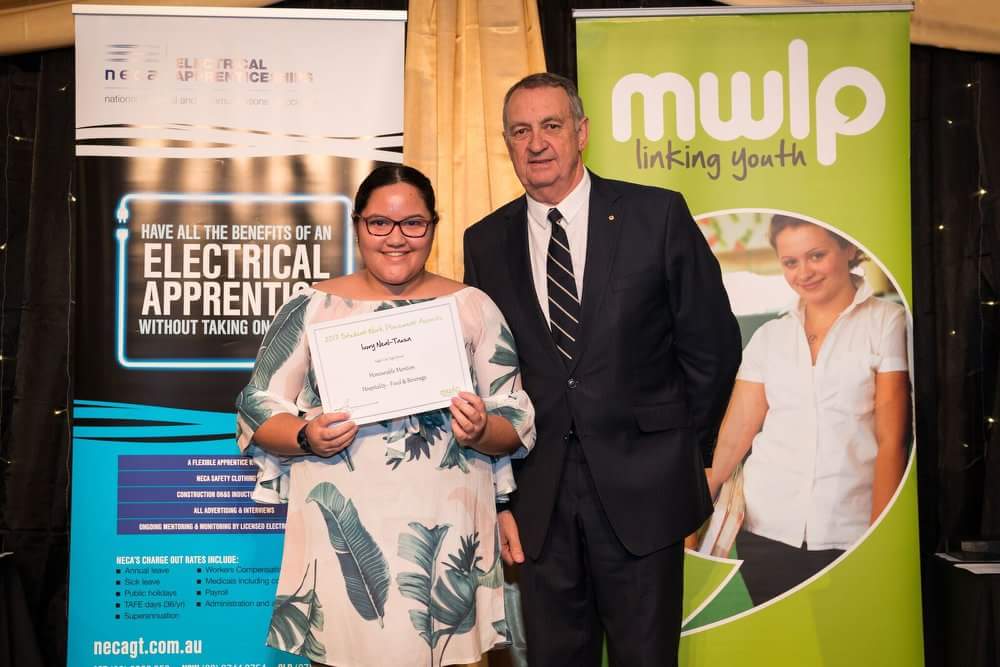 <a href="/SarahRedfernHS/">Sarah Redfern High School</a> <a href="/EaglevaleHS/">Eagle Vale HS</a> Congratulations Ivory on your award on your great Work Placement effort at the MWLP awards last night ....   very proud teacher