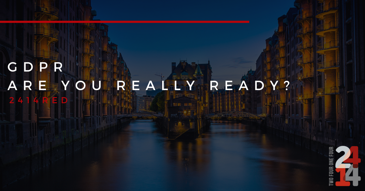 2414Red's tweet image. If your company is not #GDPR ready then you can call one of our GDPR #consultants in to do the work for you! Find out more information online buff.ly/2DvAsTa
