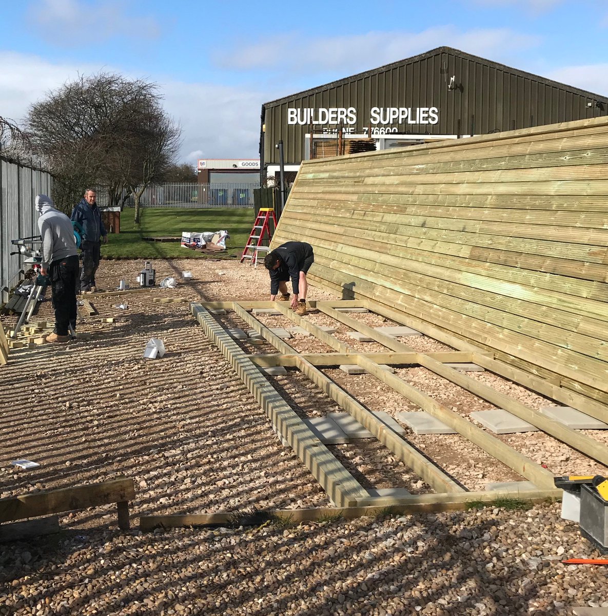BSupplies's tweet image. More progress made on our new #display yesterday with the construction of the framework. Not long now till it's open! #bswc #notjustforbuilders