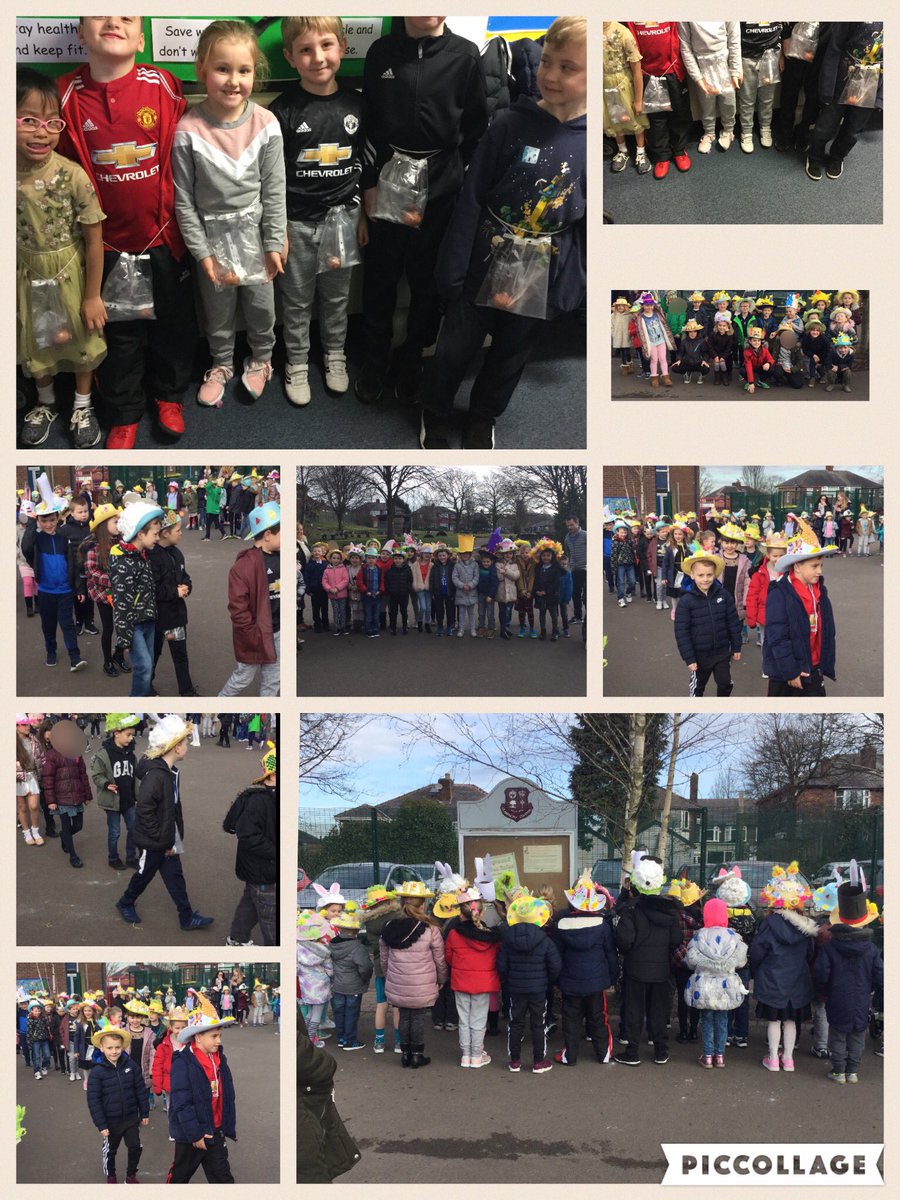 LOInfantS's tweet photo. We’ve had an eggcellent day today with our Easter bonnet parade! Year 2 are working in teams to keep their own eggs safe. #CrackingFun https://t.co/LdGCdHeeIY