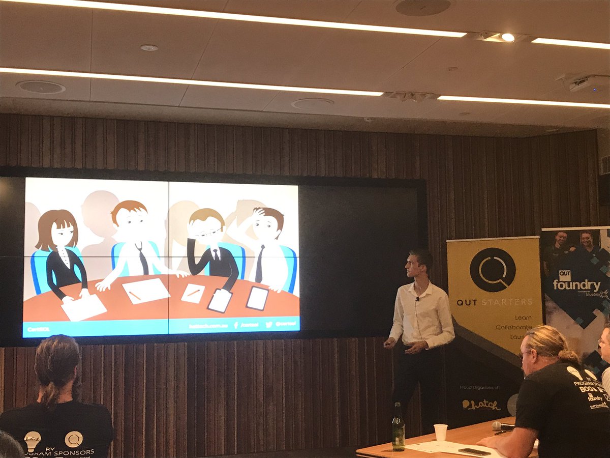 QUTEship's tweet photo. Pitch 8🎤@QUTStarters #Hatch4 @CertSOL = Streamlining #certification management 4 #HR #managers & #PM (inc in #METS & #training orgs +) https://t.co/43luNllcxn