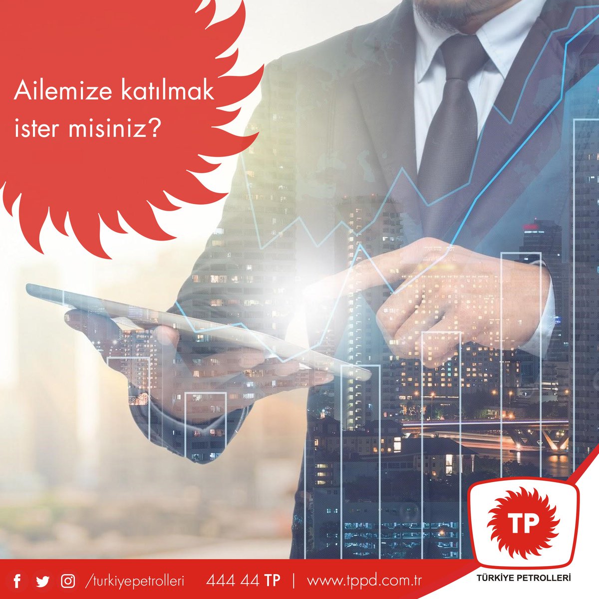 Siz de, her geçen gün daha da büyüyen Türkiye Petrolleri ailesine katılmak isterseniz, yatirim@tppd.com adresine e-posta gönderebilir ya da 444 44 87 no’lu müşteri hizmetlerimizi arayabilirsiniz. #TurkiyePetrolleri