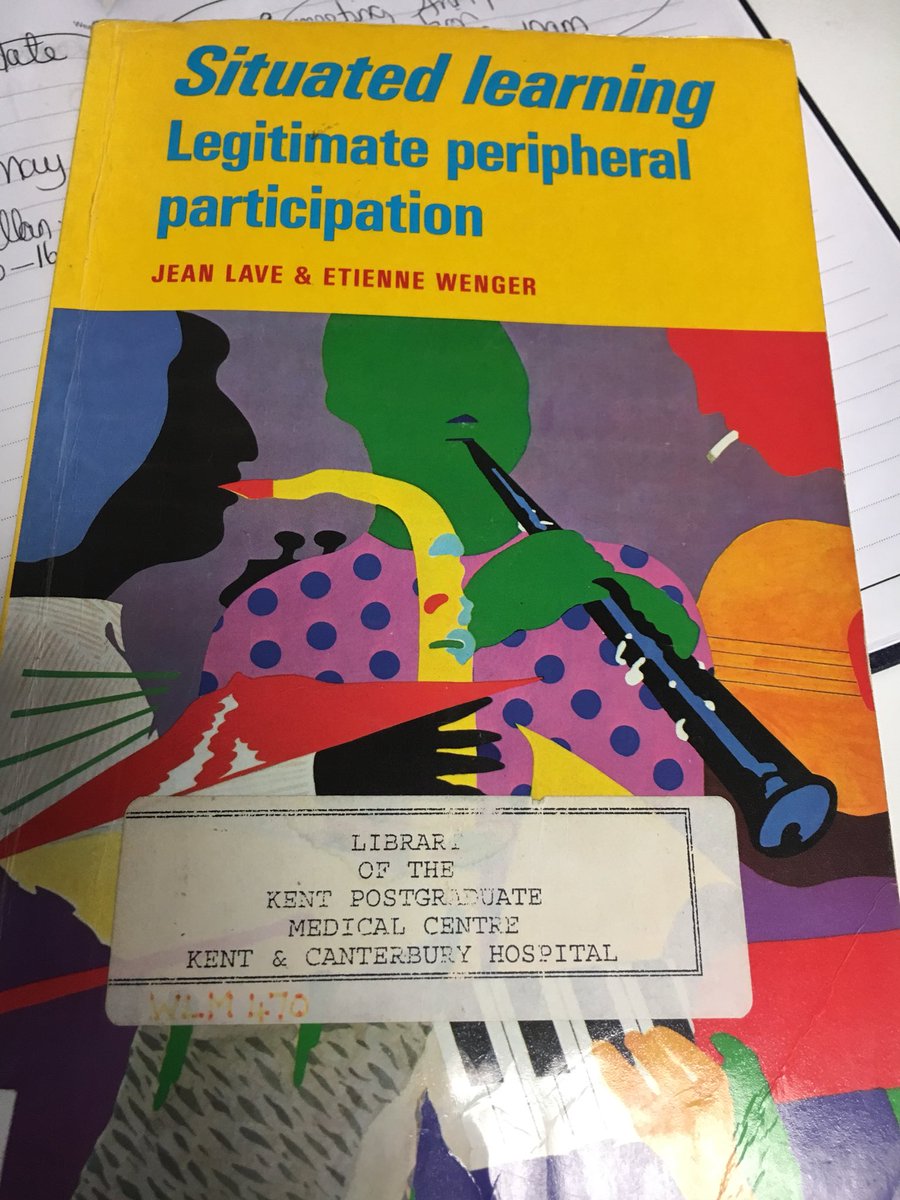 xyrisrae's tweet image. How times have changed... I’m excited about getting my hands on a Lave &amp;amp; Wenger book #situatedlearning #legitimateperipheralparticipation #education