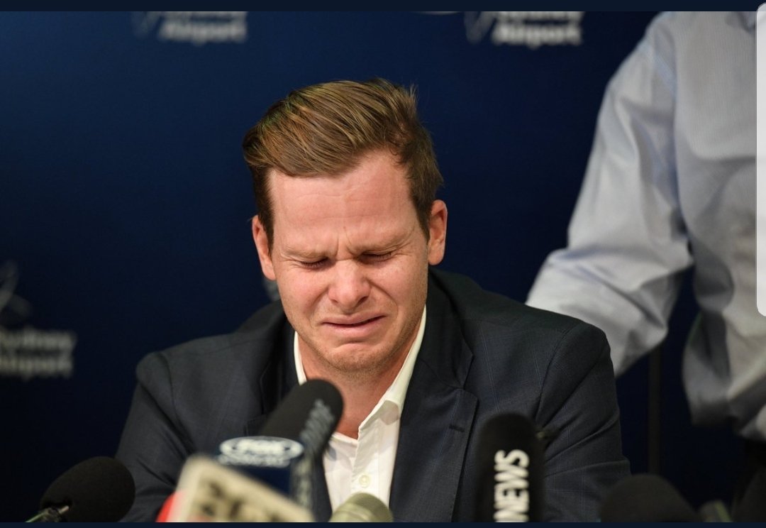 BeardedGenius's tweet photo. Steve Smith looks like James Hewitt finding out he's not invited to his own son's wedding in May https://t.co/8s2pp3dQ9n