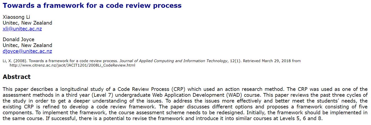 Science_Open's tweet image. ‘Towards a framework for a code review process’: an #openaccess article on #ScienceOpen.
#CodeReviewProcess #InformationTechnology #IT #WebApplicationDevelopment scienceopen.com/document?vid=3…