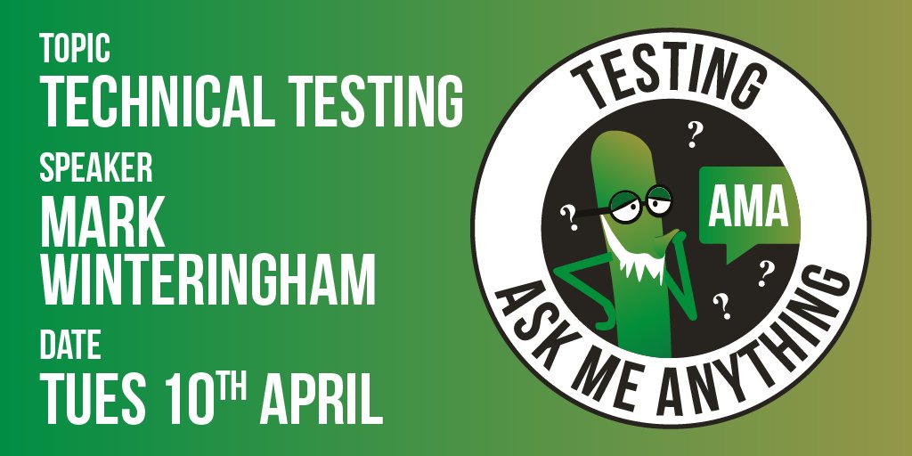 ministryoftest's tweet image. Really looking forward to our next #AMATesting on Technical Testing with @2bittester and of course our excellent host @simon_tomes buff.ly/2pLxQeT #softwaretesting #testing #devops
