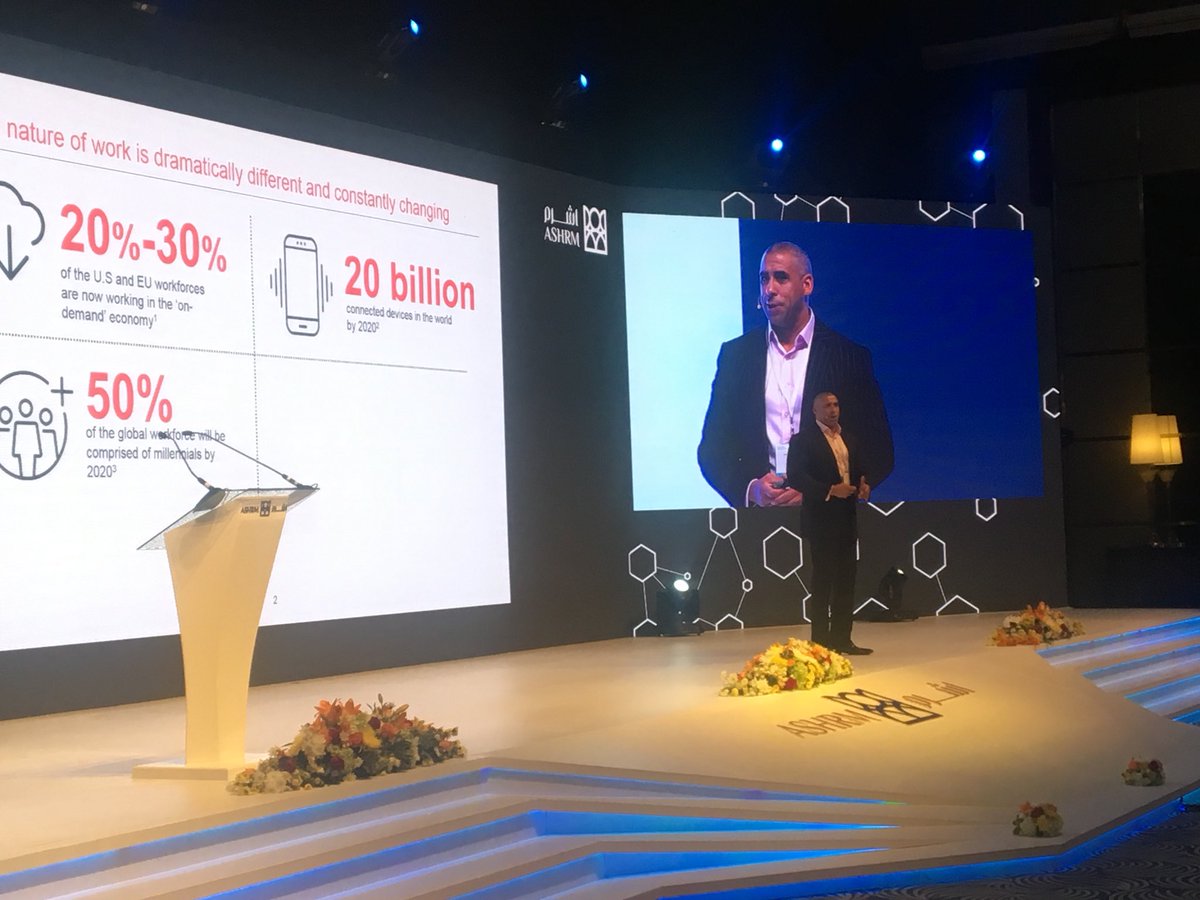 AshrmNews's tweet photo. 40% of children today will work in jobs that don’t exist currently, says @AonHewittME CEO Chris Page #ashrm2018 #hr #futureofwork https://t.co/mJo8FwY1pc