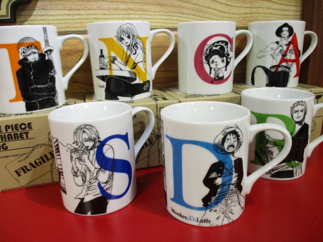 One Piece 麦わらストア名古屋店 على تويتر 再入荷 原画商品 One Piece アルファベットマグ 各1 100円 税 好評発売中 麦わらストア Onepiece
