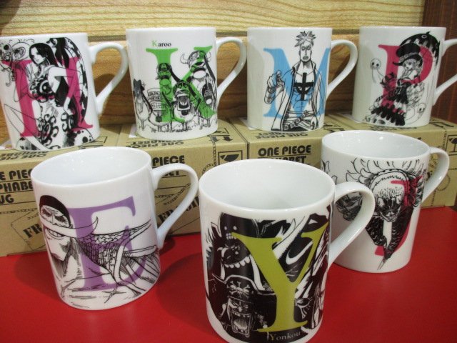 One Piece 麦わらストア名古屋店 على تويتر 再入荷 原画商品 One Piece アルファベットマグ 各1 100円 税 好評発売中 麦わらストア Onepiece