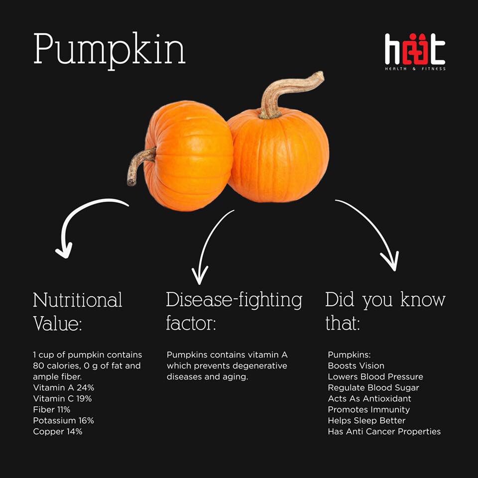 heatmv's tweet photo. The goodness of pumpkins 🎃
Check out why you need to have pumpkin in your meals.
#FitnessGoals2018 #HeatMv #HeatExperience #HeatMovement #LoveYourSelf #BeTheRevolution #LetsGetFit #LetsGetHealthy https://t.co/GihMDy9pQp