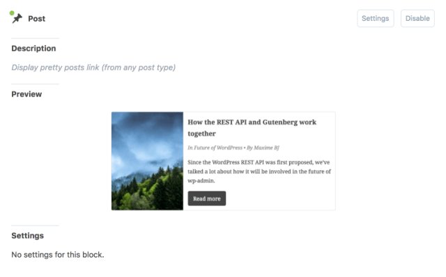 GutenbergHub's tweet photo. Advanced Gutenberg Blocks plugin by @Maximebj brings new blocks, one is "Post Block" which allows you to display any specific post in a card style. Check out more → https://t.co/xwIsGRVH3H #Gutenberg #WordPress #Gutenbergplugin #Gutenbergaddon https://t.co/bAvaWgTsMg