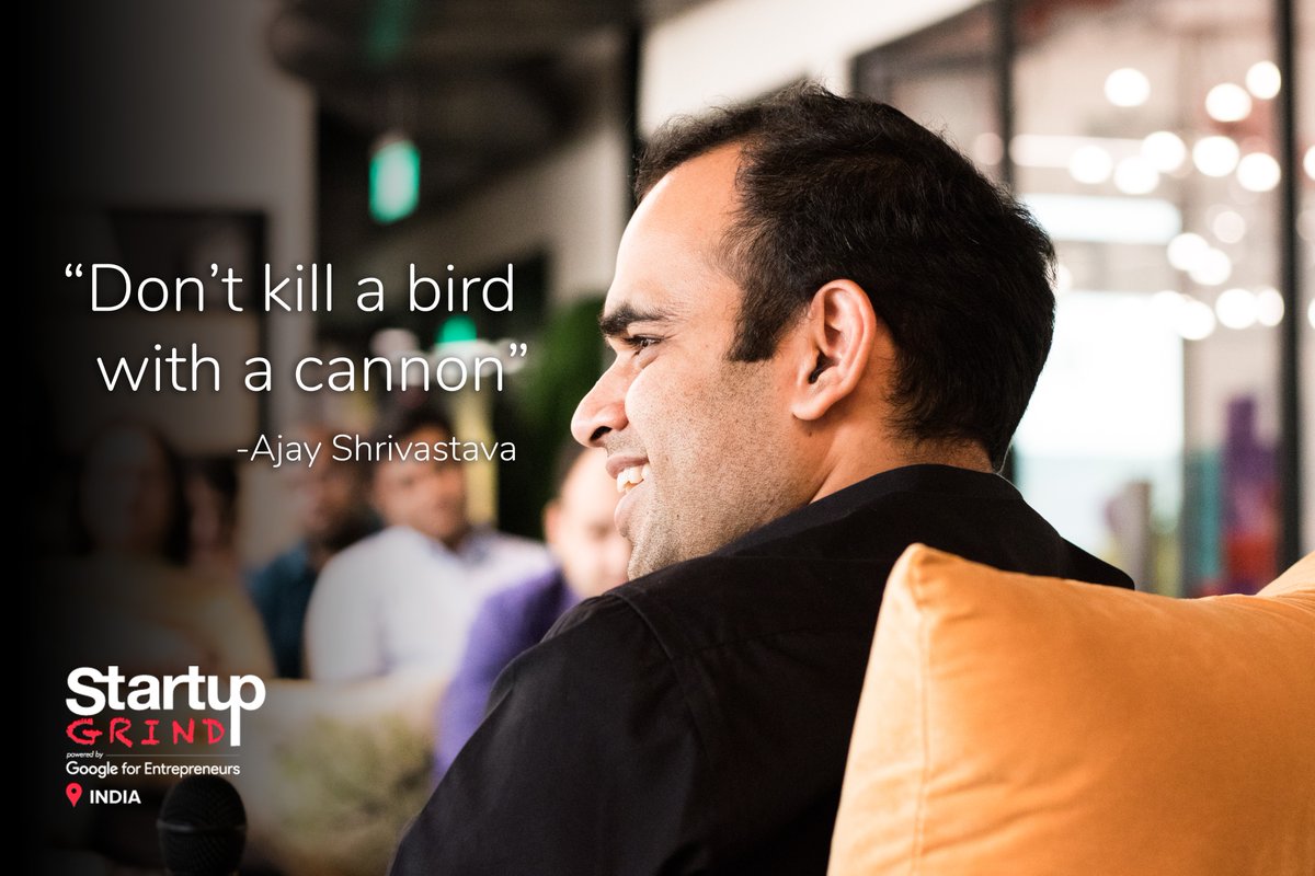 knowlarity's tweet photo. Hey startups, "Don't build a cannon to kill a bird!" Pioneer of #MinimumViableTechnology #ViolentExecution #SolverTeams concepts by our CTO & Culture Officer @ajayshr at a fireside chat with @innov8cowork &
@StartupGrind #ThursdayThoughts
@ambarishKnow @shantanum https://t.co/9kiLiUPjsF