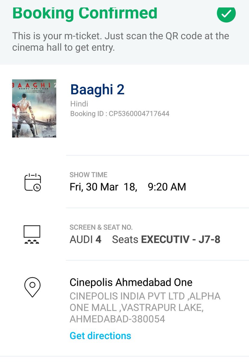 VikasCh86890411's tweet image. @iTIGERSHROFF Ready to Experience action packed movie.. p
#pyarkijung #advancedbooking #soldoutsituation @NGEMovies @FoxStarStudio_  see you tomorrow at theaters.! Lots of love..😊🤘