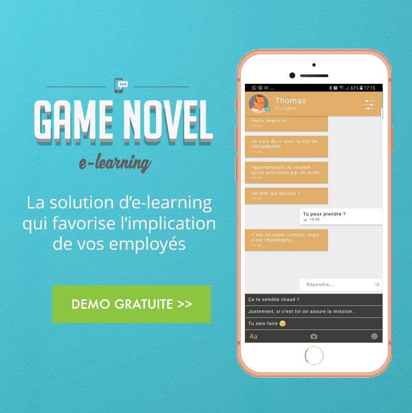 Le Pinpin Lab vous présente son dernier concept :  GAME NOVEL le jeu de formation dont vous êtes le héros. linkedin.com/feed/update/ur…
#formation #SeriousGames #pinpinteam #elearning