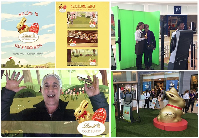 VideoBooths's tweet image. This week, we're excited to be working with Lindt Canada! From March 23 to 31, come on over for fun, family-friendly Lindt Gold Bunny Easter activities at Square One Shopping Mall in Mississauga, ON. and hop into the green screen photo booth to capture your special souvenir photo