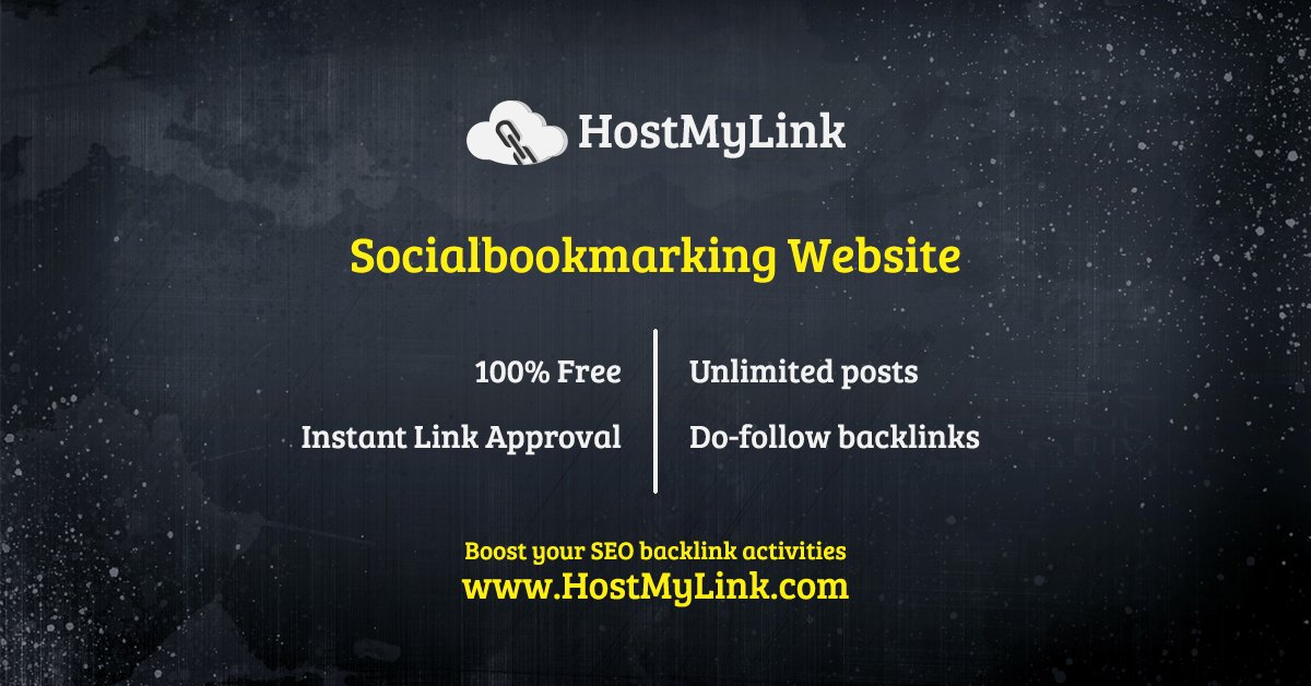 hostmylink's tweet photo. Best #SocialBookmarking Website - #Hostmylink
 
 ·        100% Free
  ·        Unlimited Posts
  ·        Instant Link Approval 
  ·         Do-Follow Backlinks

  Boost your #SEObacklinks activities →    https://t.co/rv6u81O1UW

 #SEOactivities #OnlineBookmarkManager https://t.co/tYJQu4KqBu