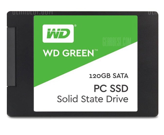 Cazalaoferta's tweet photo. Consigue ahora en Gearbest este disco duro sólido WD de 120 gb con envío rápido y 2 años de garantía por 44€ !! Compra aquí: https://t.co/LwLPpJVRjg https://t.co/f1jJQOF3vJ