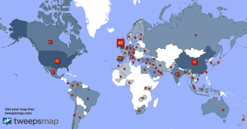 I have 7 new followers from China, India, and more last week. See tweepsmap.com/!misiahoists